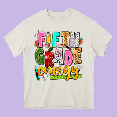 Fifth Grade Energy Heavy Core Tee Designed By Texasbilliewilder