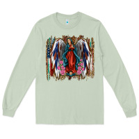 Matcha Lady of Guadalupe 4th of july Long Sleeve Tee - Jasminsmagicworld