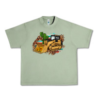 Oil Green bulldozer leopard cactus sunflower Urban Heavy Tee - Artiststas