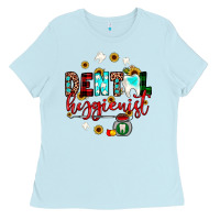Baby Blue Christmas dental hygienist Ladies Tee - JahusDesignShop