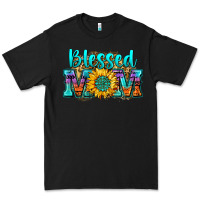 Black blessed mom sunflower Premium Tee - Zillion Design Studio