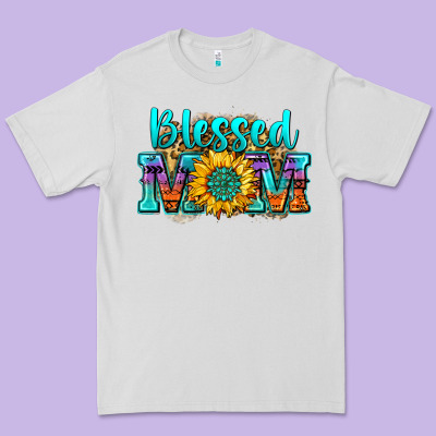 Blessed Mom Sunflower Premium Tee Designed By Zillion Design Studio