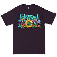 Plum blessed mom sunflower Premium Tee - Zillion Design Studio