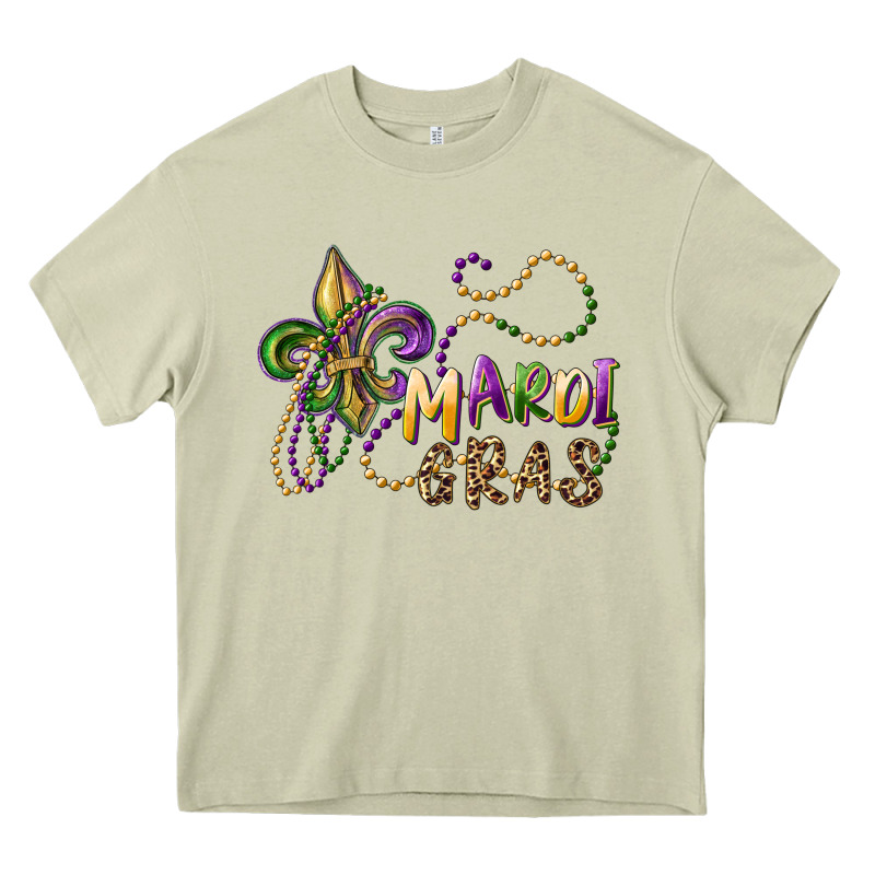 Mardi Gras Fleur De Lis And Beads Heavy Core Tee by RanaPortraitStore | Teevron