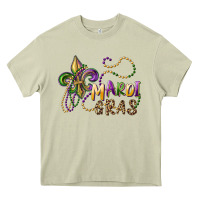 Mossy mardi gras fleur de lis and beads Heavy Core Tee - RanaPortraitStore