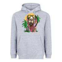 Heather Grey camel with oasis Heavyweight Hoodie - BarkalooDesign