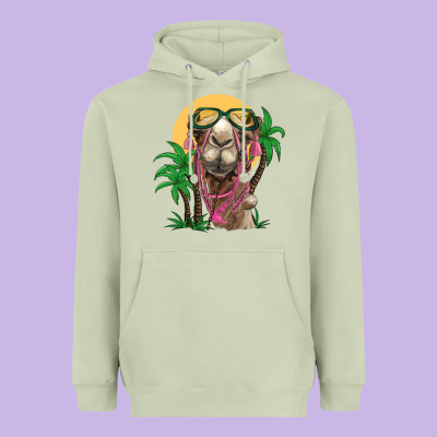 Camel With Oasis Heavyweight Hoodie Designed By Barkaloodesign