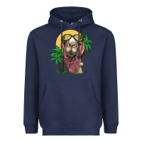 Navy camel with oasis Heavyweight Hoodie - BarkalooDesign