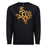 Black Western Texas Map Leopard Pattern Premium Sweatshirt - Bettercallsaul
