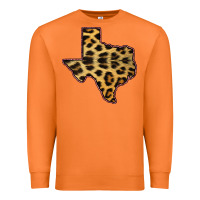 Carrot Western Texas Map Leopard Pattern Premium Sweatshirt - Bettercallsaul
