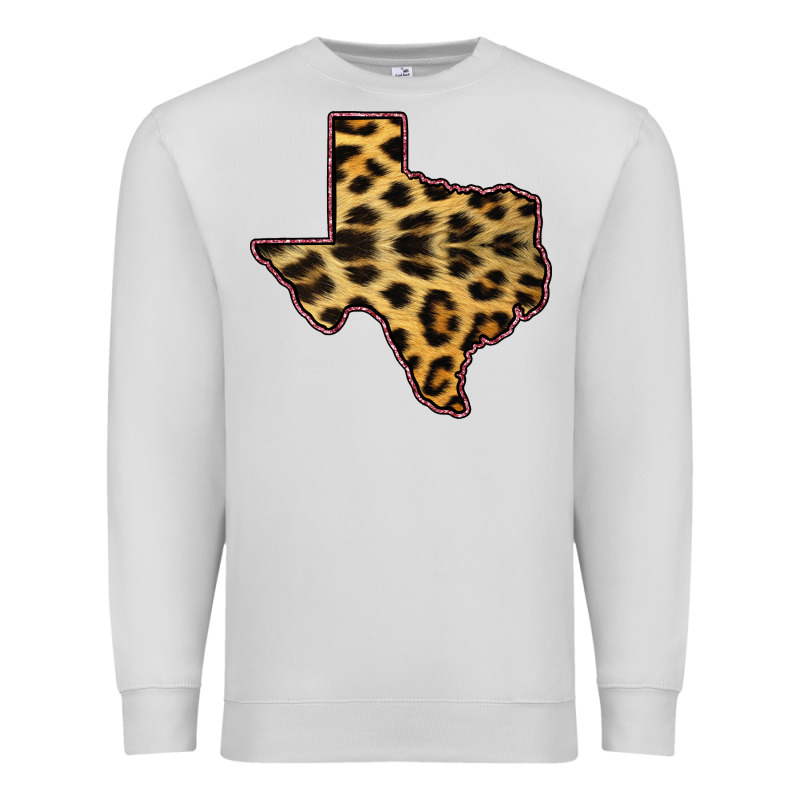Western Texas Map Leopard Pattern Premium Sweatshirt by Bettercallsaul | Teevron