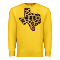 Lemon Western Texas Map Leopard Pattern Premium Sweatshirt - Bettercallsaul