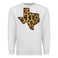 Oatmeal Heather Western Texas Map Leopard Pattern Premium Sweatshirt - Bettercallsaul