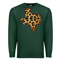 Sports Green Western Texas Map Leopard Pattern Premium Sweatshirt - Bettercallsaul