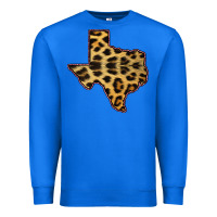 True Royal Western Texas Map Leopard Pattern Premium Sweatshirt - Bettercallsaul