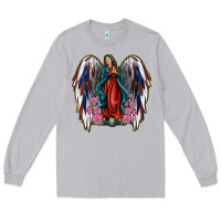Moon Dust Angel Wing Lady of Guadalupe 4th of July Long Sleeve Tee - Jasminsmagicworld