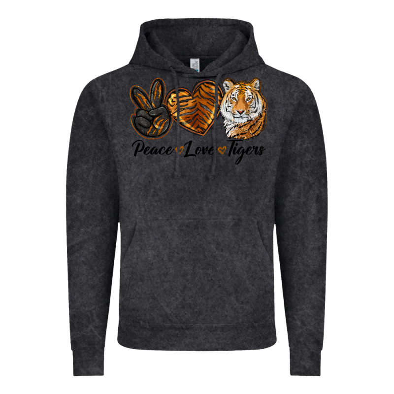 Peace Love Tigers Head Vintage Hoodie by JahusDesignShop | Teevron