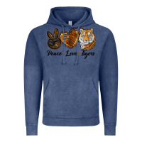 Vintage Denim peace love tigers head Vintage Hoodie - JahusDesignShop