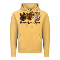 Vintage Mustard peace love tigers head Vintage Hoodie - JahusDesignShop
