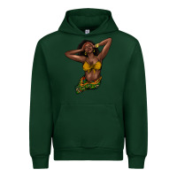 Forest Green Black woman Urban Hoodie - HowdyJamesFarm
