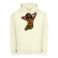 Pigment Pistachio Black woman Urban Hoodie - HowdyJamesFarm