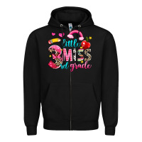 Black little miss third grade Zipper Hoodie - NancyCooperArtShop