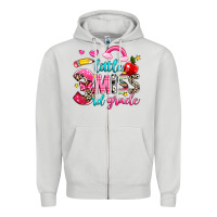 Dove Grey little miss third grade Zipper Hoodie - NancyCooperArtShop