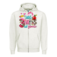 Oatmeal Heather little miss third grade Zipper Hoodie - NancyCooperArtShop