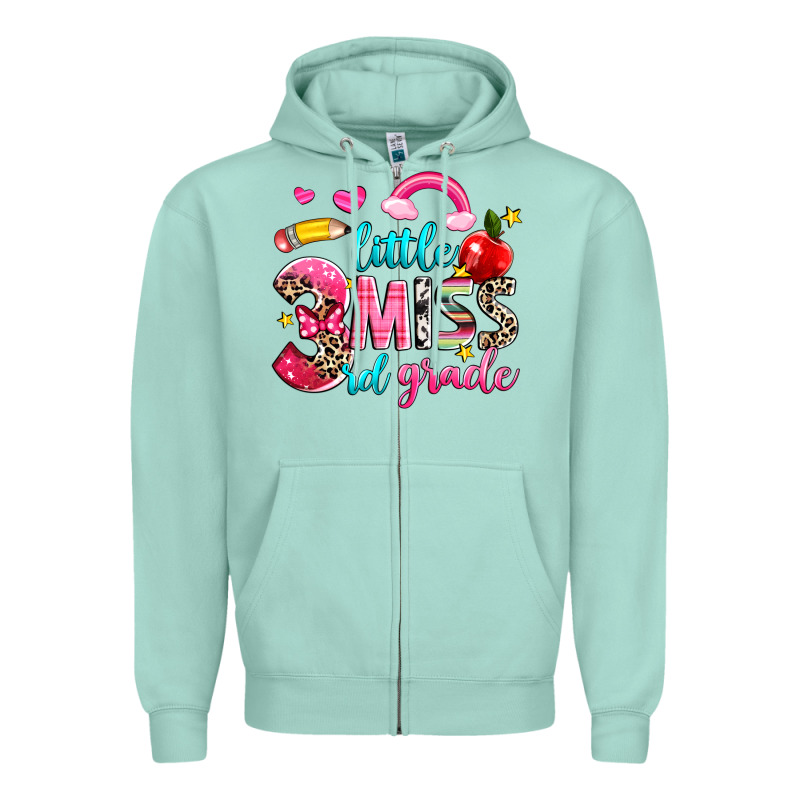 Little Miss Third Grade Zipper Hoodie by NancyCooperArtShop | Teevron