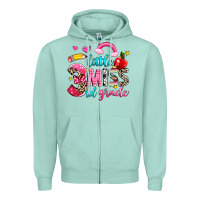 Seafoam little miss third grade Zipper Hoodie - NancyCooperArtShop