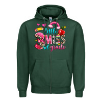 Sports Green little miss third grade Zipper Hoodie - NancyCooperArtShop