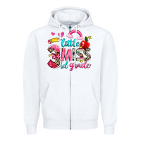 White little miss third grade Zipper Hoodie - NancyCooperArtShop