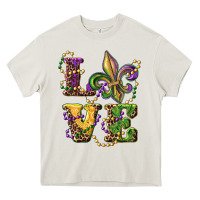 Cream love fleur de lis Heavy Core Tee - RanaPortraitStore
