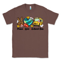 Chestnut peace love school bus Classic Tee - NancyCooperArtShop