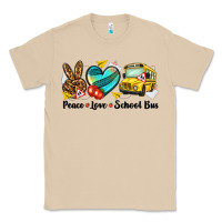 Mushroom peace love school bus Classic Tee - NancyCooperArtShop