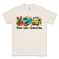 Natural peace love school bus Classic Tee - NancyCooperArtShop