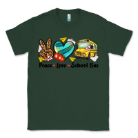 Sports Green peace love school bus Classic Tee - NancyCooperArtShop
