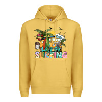 Antique Gold Let's go surfing Premium Hoodie - NancyCooperArtShop