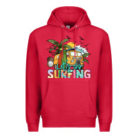 Cardinal Let's go surfing Premium Hoodie - NancyCooperArtShop