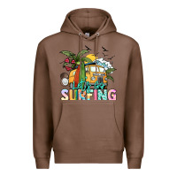 Chestnut Let's go surfing Premium Hoodie - NancyCooperArtShop