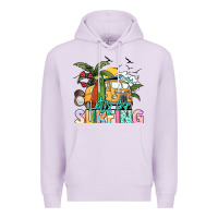 Lilac Let's go surfing Premium Hoodie - NancyCooperArtShop