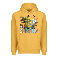 Mustard Let's go surfing Premium Hoodie - NancyCooperArtShop