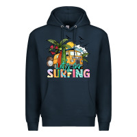 Navy Let's go surfing Premium Hoodie - NancyCooperArtShop