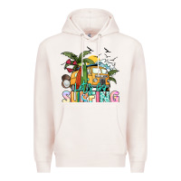 Pale Pink Let's go surfing Premium Hoodie - NancyCooperArtShop