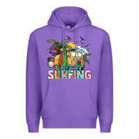 Purple Let's go surfing Premium Hoodie - NancyCooperArtShop