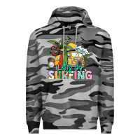 Slate Camo Let's go surfing Premium Hoodie - NancyCooperArtShop