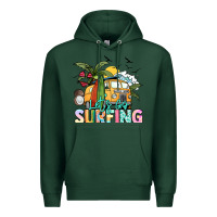 Sports Green Let's go surfing Premium Hoodie - NancyCooperArtShop