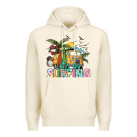 Tofu Let's go surfing Premium Hoodie - NancyCooperArtShop