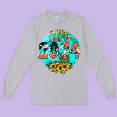Class Of 2024 Senior Long Sleeve Tee Designed By Jahusdesignshop