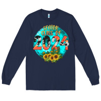 Navy class of 2024 senior Long Sleeve Tee - JahusDesignShop